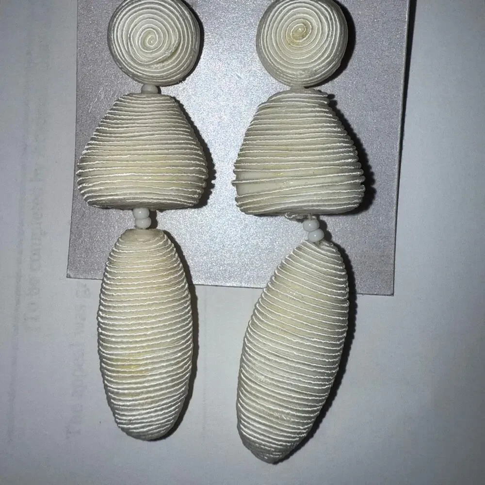 Baublebar Elegant Cream Spiral Earrings